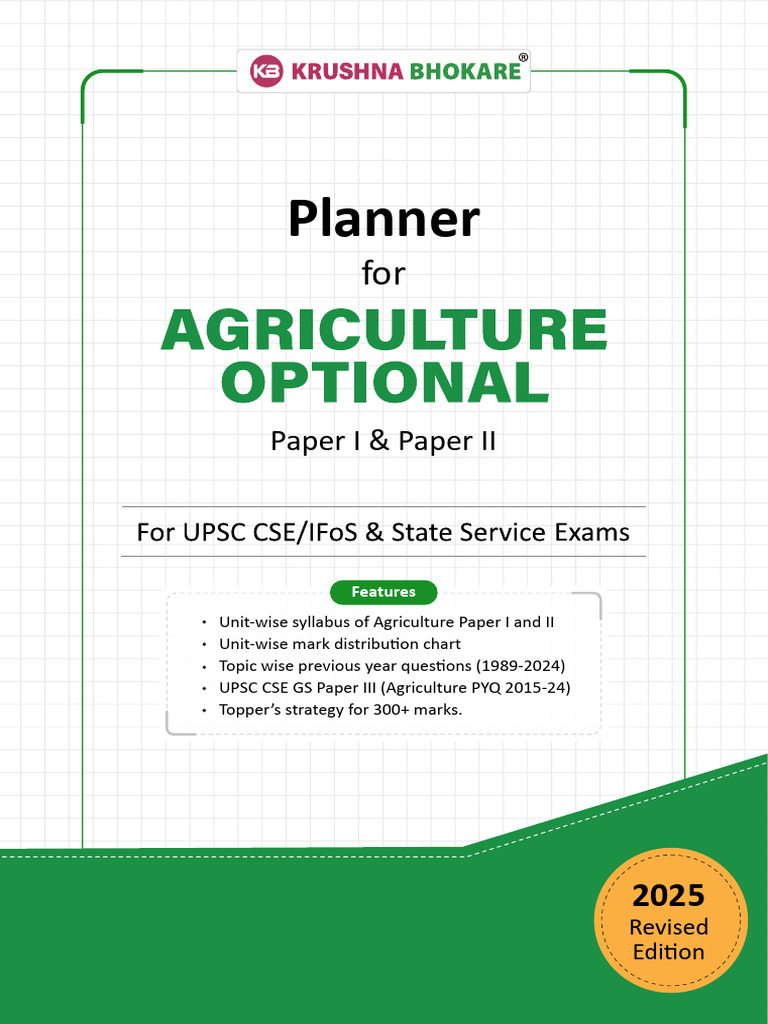 UPSC Agriculture Optional Planner 2025 | PDF | Agriculture | Legume
