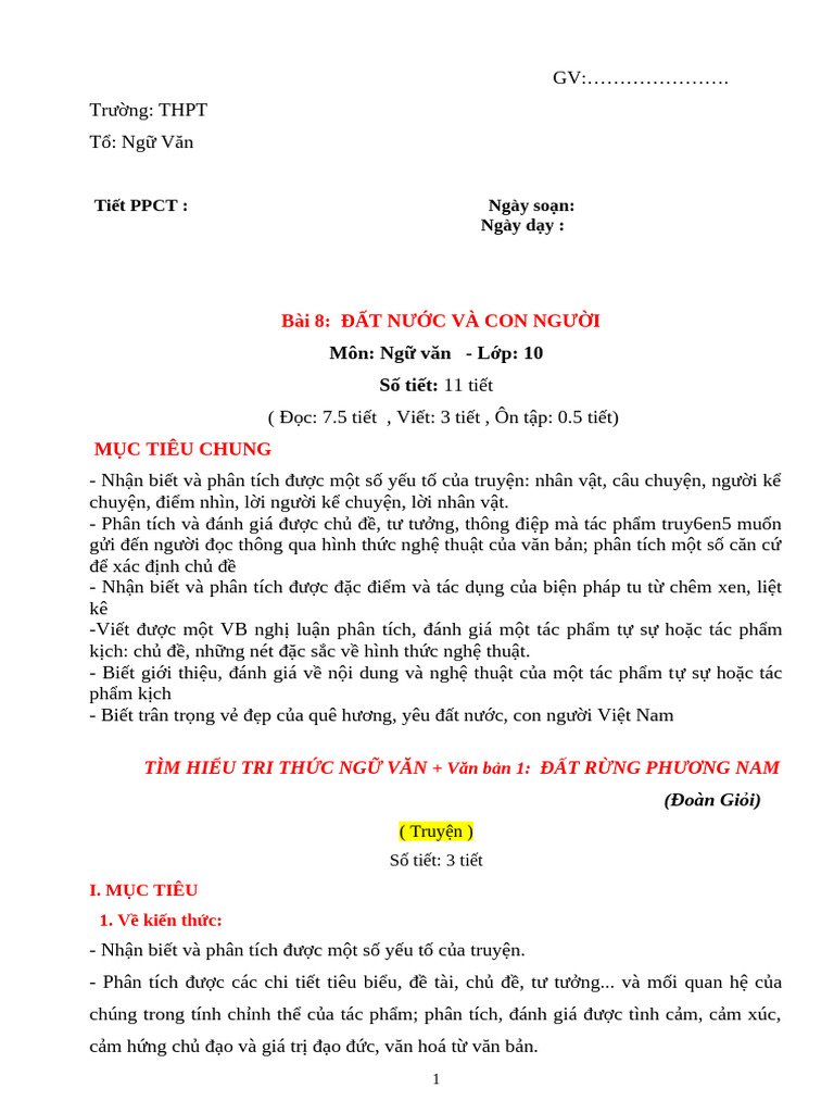 Bai 8 Dat Nuoc Va Con Nguoi | PDF