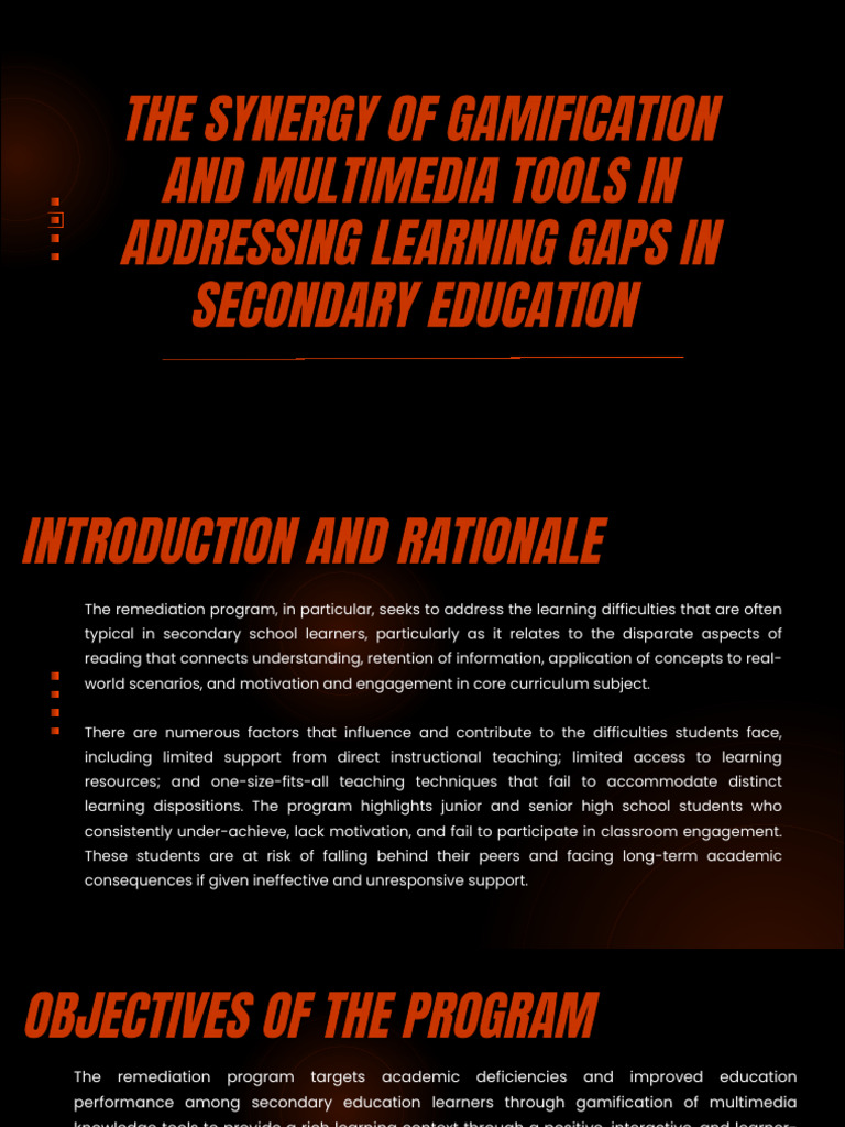 Orange and Black Gradient Modern Game Presentation | PDF | Learning ...