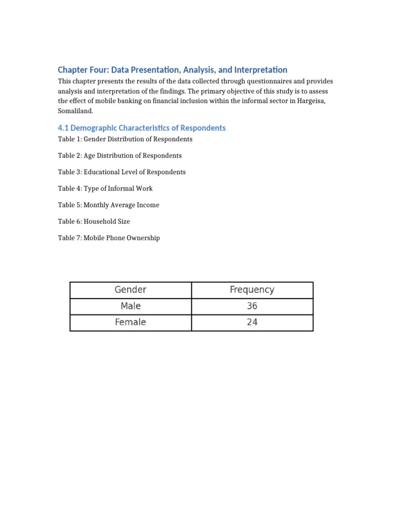 Chapter Four Thesis Colorful With Charts | PDF