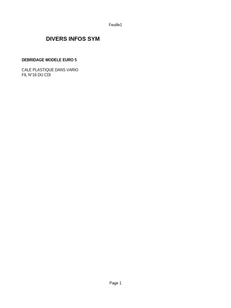 Infos Sym | PDF