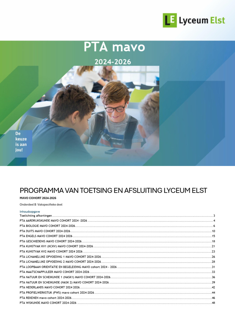 PTA Mavo 2024 2026 Compleet | PDF