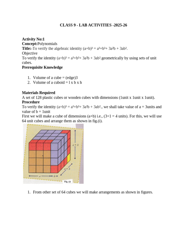 Class 9 Maths Lab Activities Guide | PDF | Circle | Histogram
