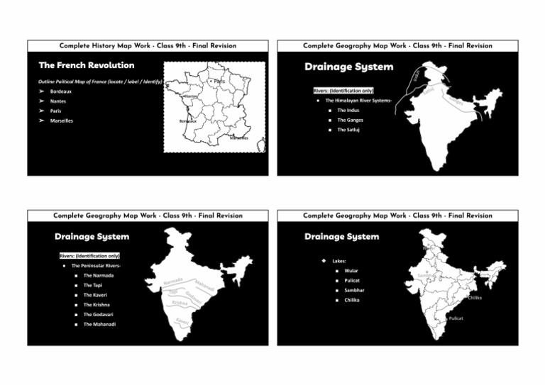 Class 9th Complete Map Work Final Exam 2025 - Removed | PDF