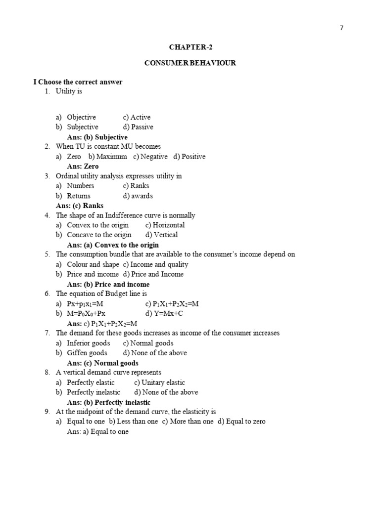 Consumer Behavior and Utility Analysis | PDF | Demand | Price ...