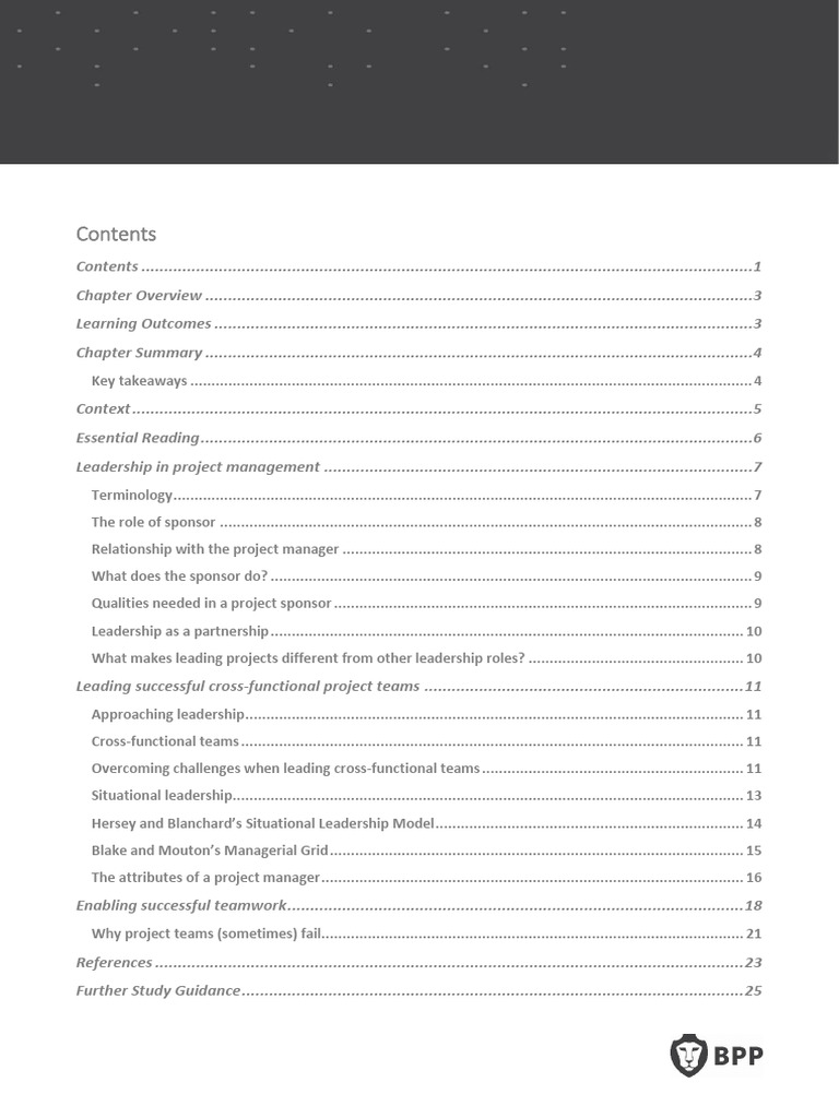 Leadership in Project Management Guide | PDF | Leadership | Project ...