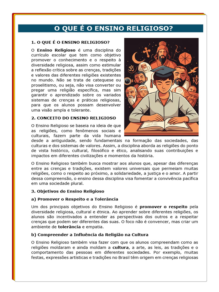 01 O Que É o Ensino Religioso | PDF | Sociologia | Pensamento