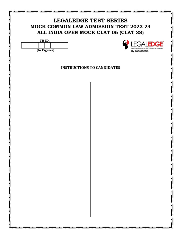 All India Open Mock Clat 06 (Clat 38) 5489050 | PDF