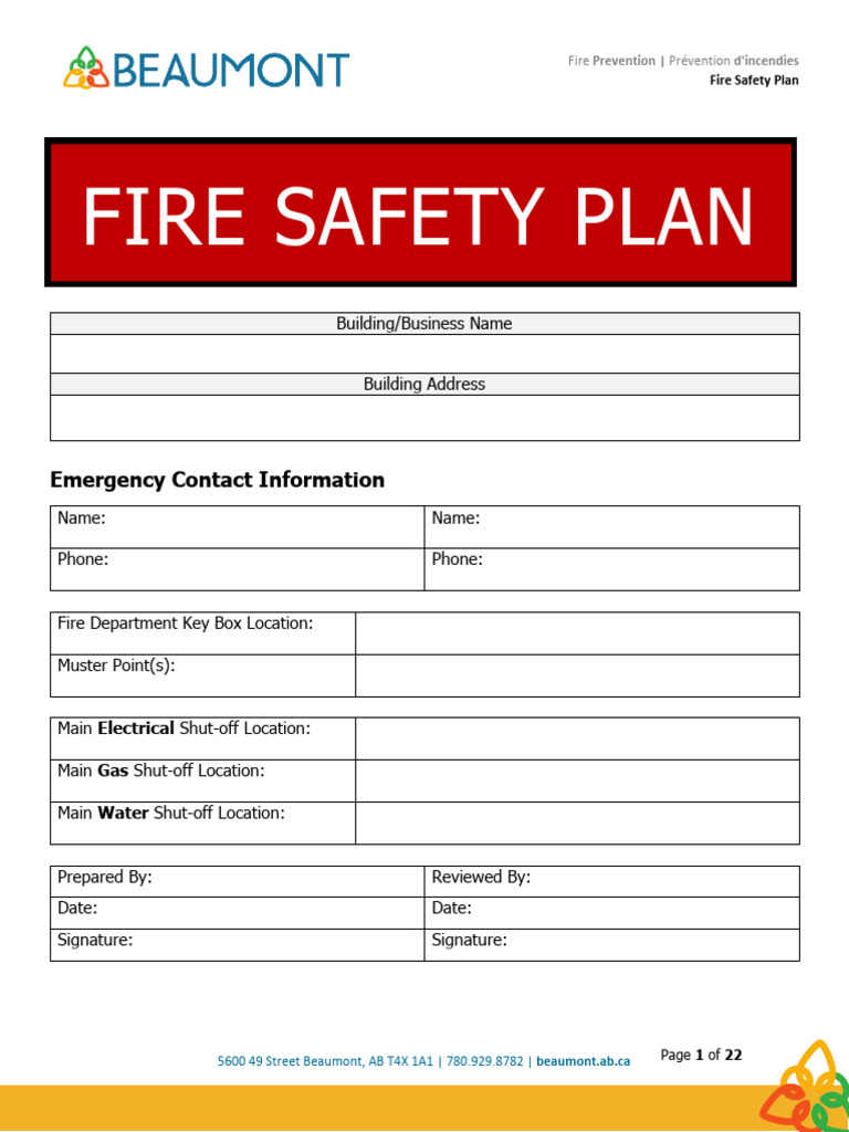 Fire Safety Plan for Beaumont, AB | PDF | Fire Safety | Firefighting