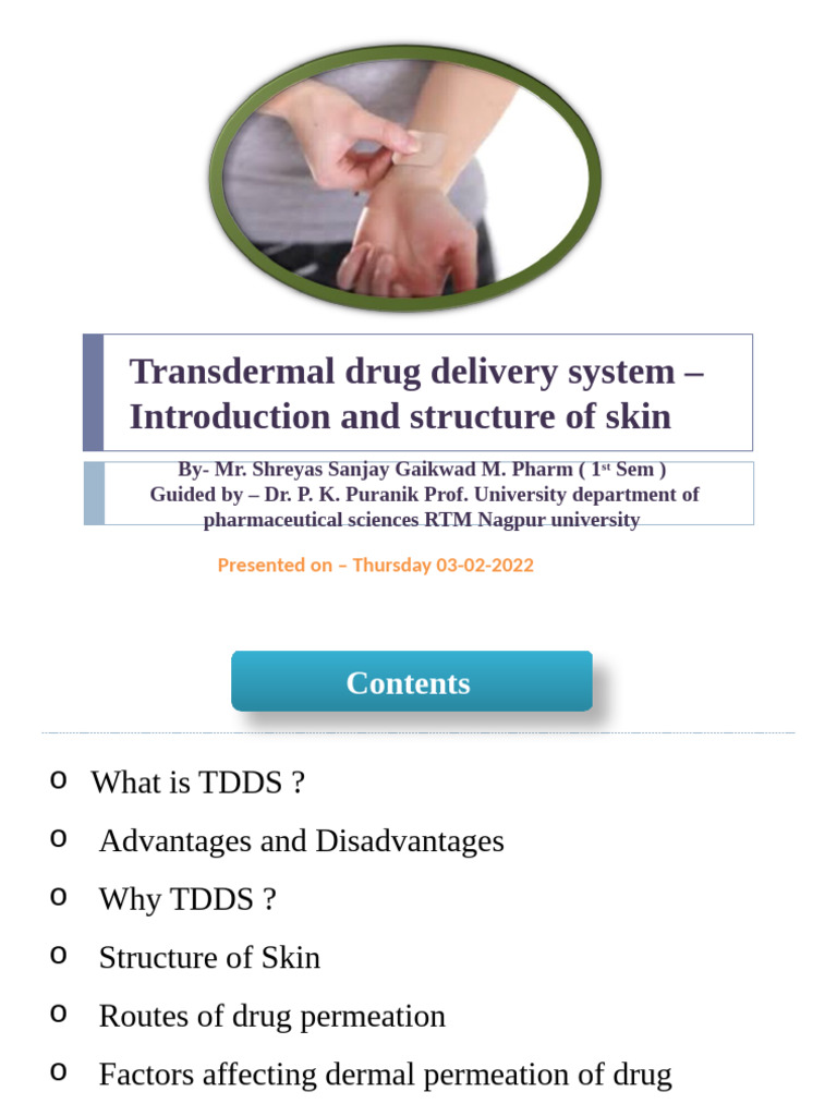 Overview of Transdermal Drug Delivery | PDF | Epidermis | Skin