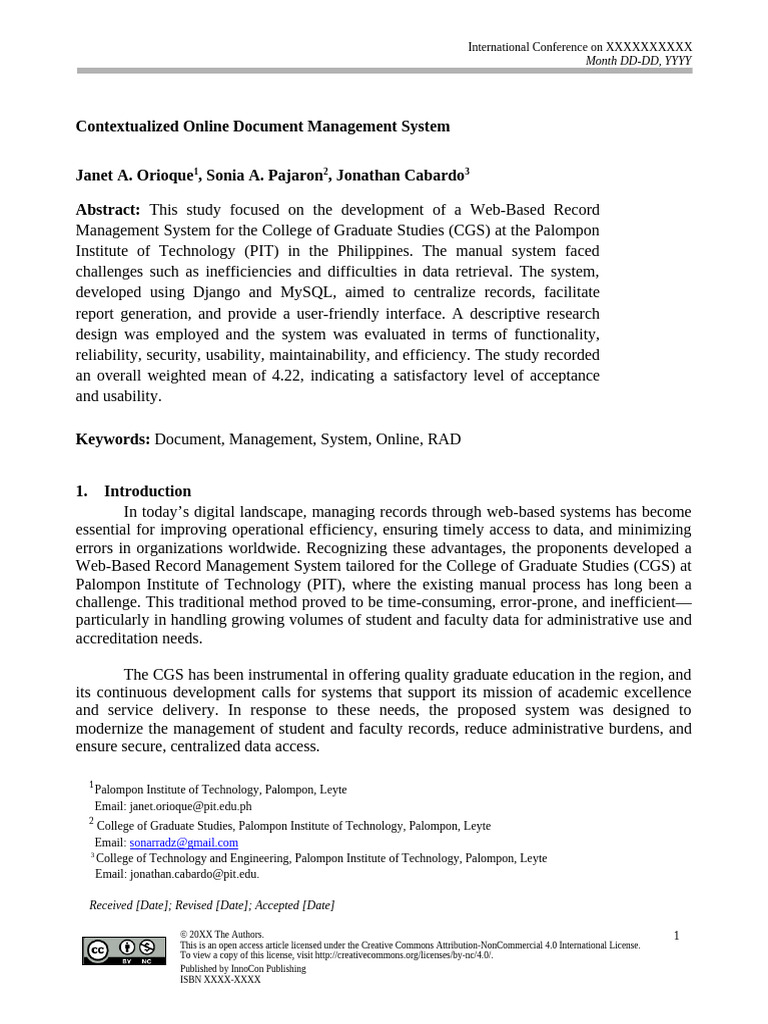 Web-Based Record Management System | PDF | Usability | Reliability ...