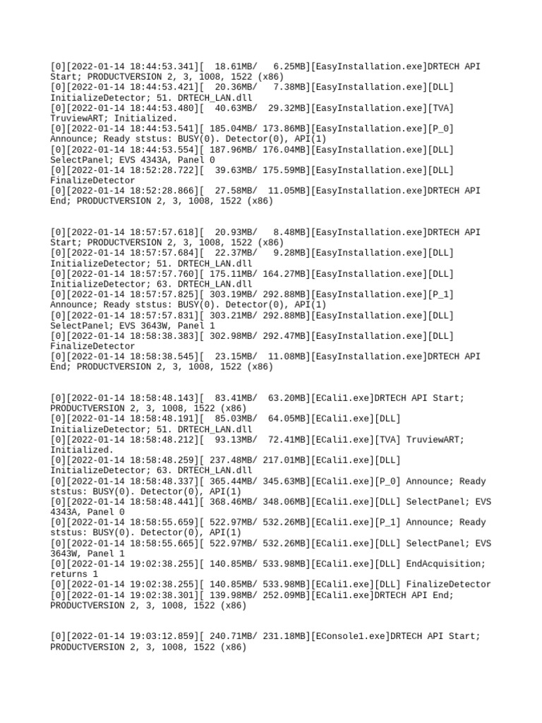 DRTECH API Installation Log 2022 | PDF | Network Socket | System Software