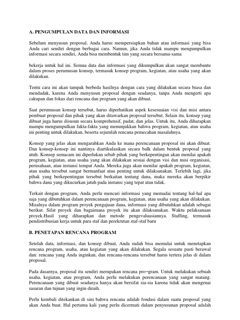 Langkah Langkah Membuat Proposal Yang Baik