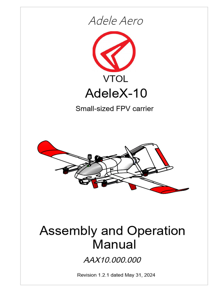 AdeleX-10 VTOL FPV Aircraft Manual | PDF | Aircraft | Aerospace