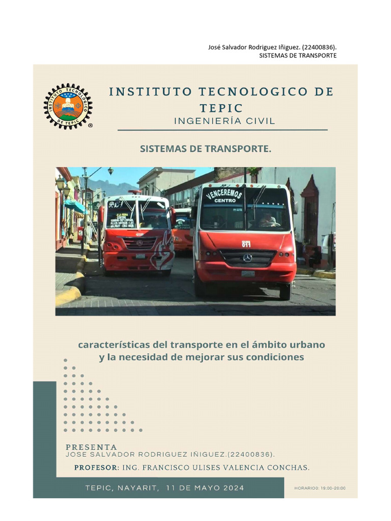 Mejora del Transporte Público Urbano | PDF | Transporte | Transporte ...