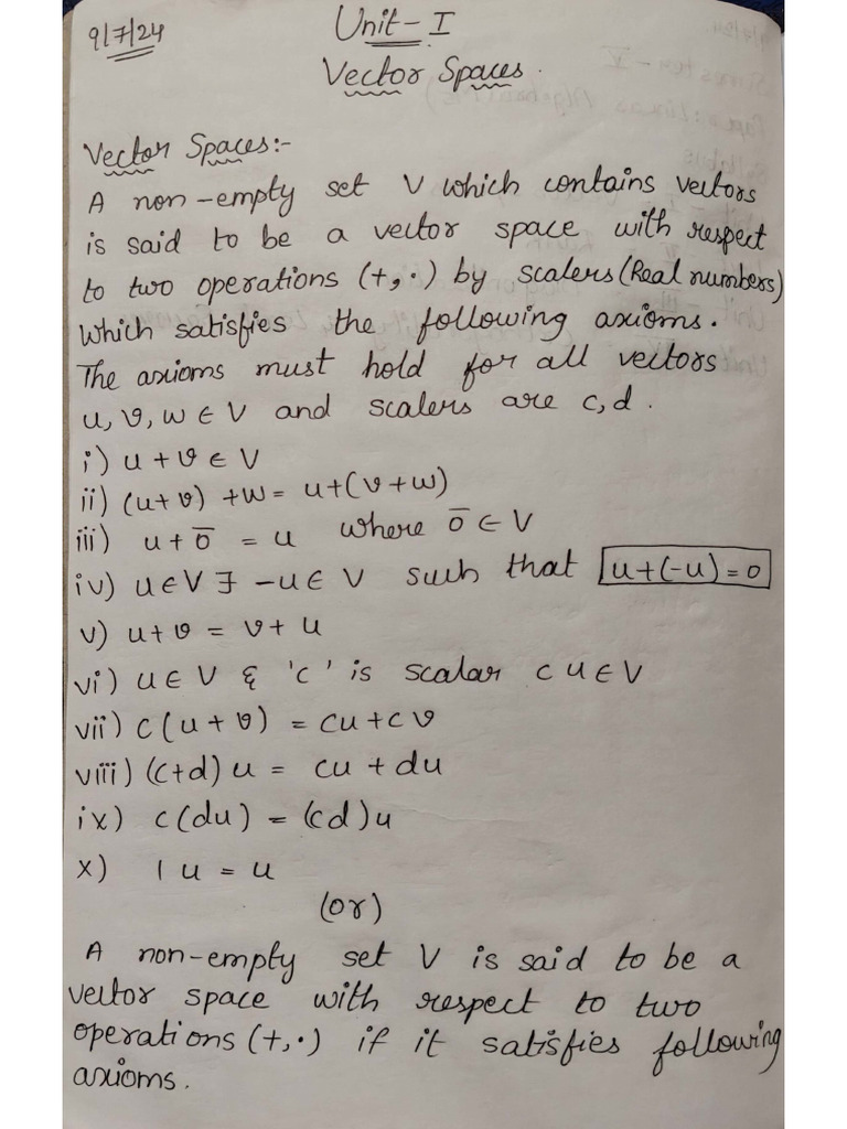Maths Notes Sem - 5 | PDF