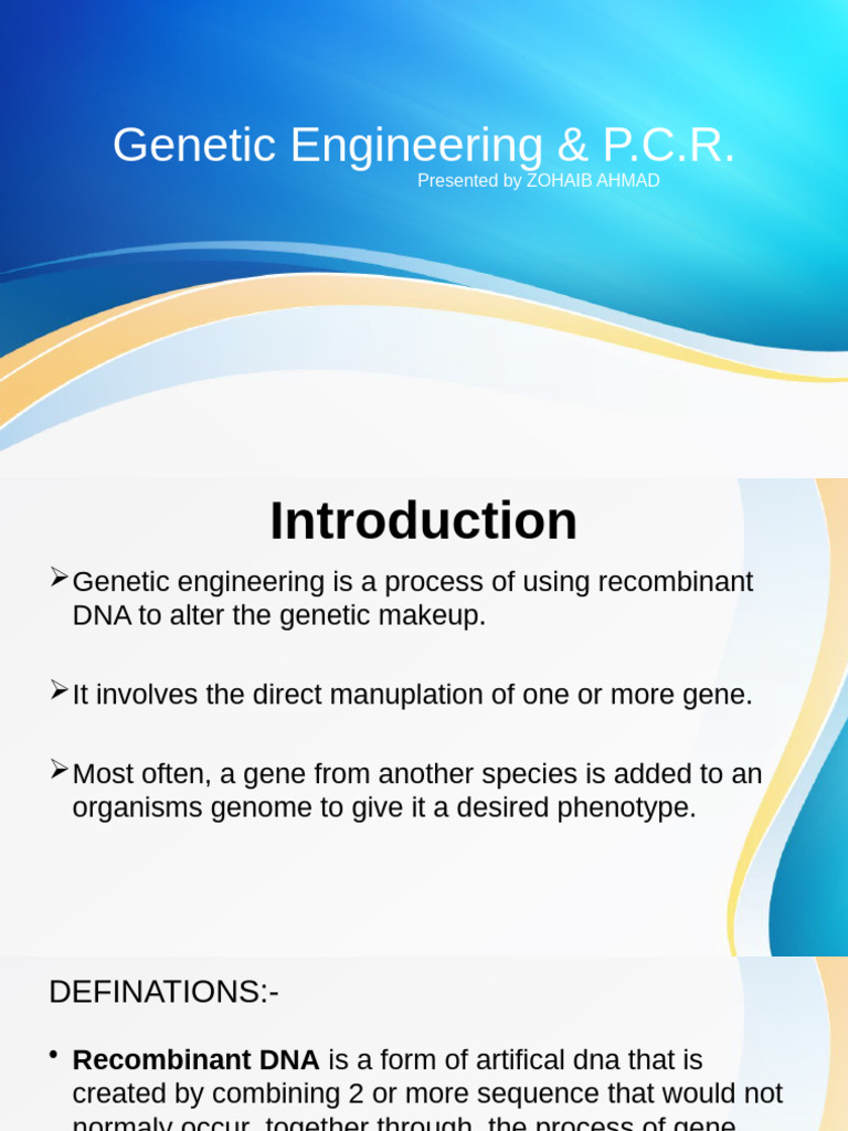 Genetic Engineering Basics & Techniques | PDF
