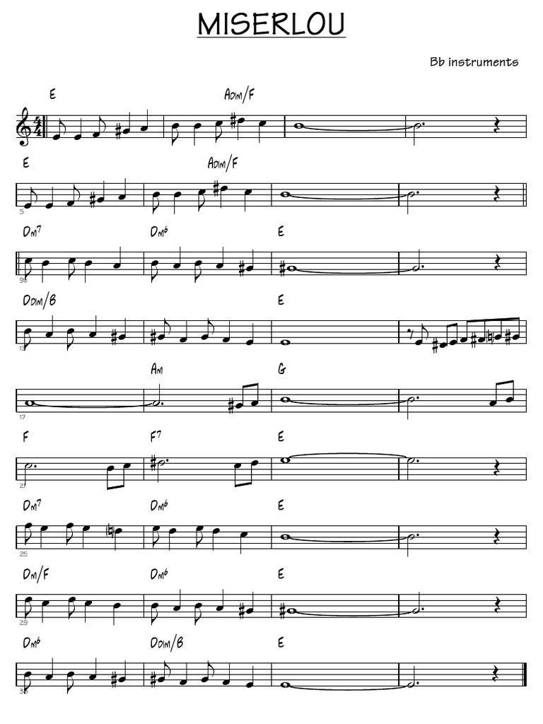 Miserlou BB Instruments | PDF