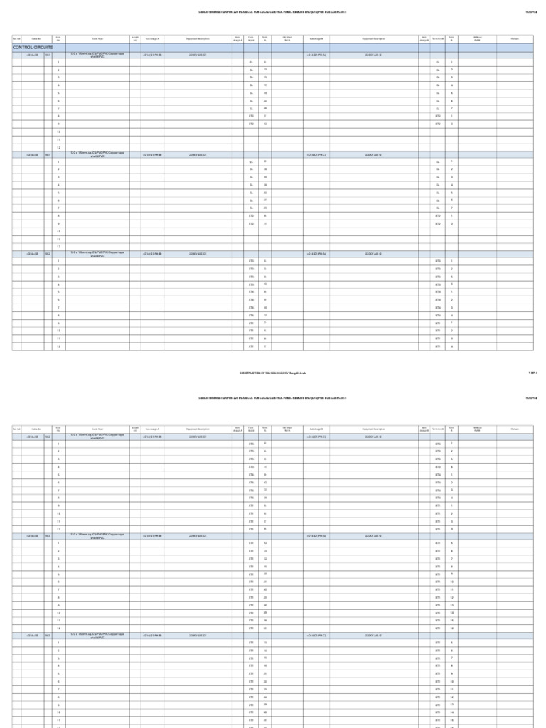 220kV AIS Cable Termination Guide | PDF | Copper | Electricity