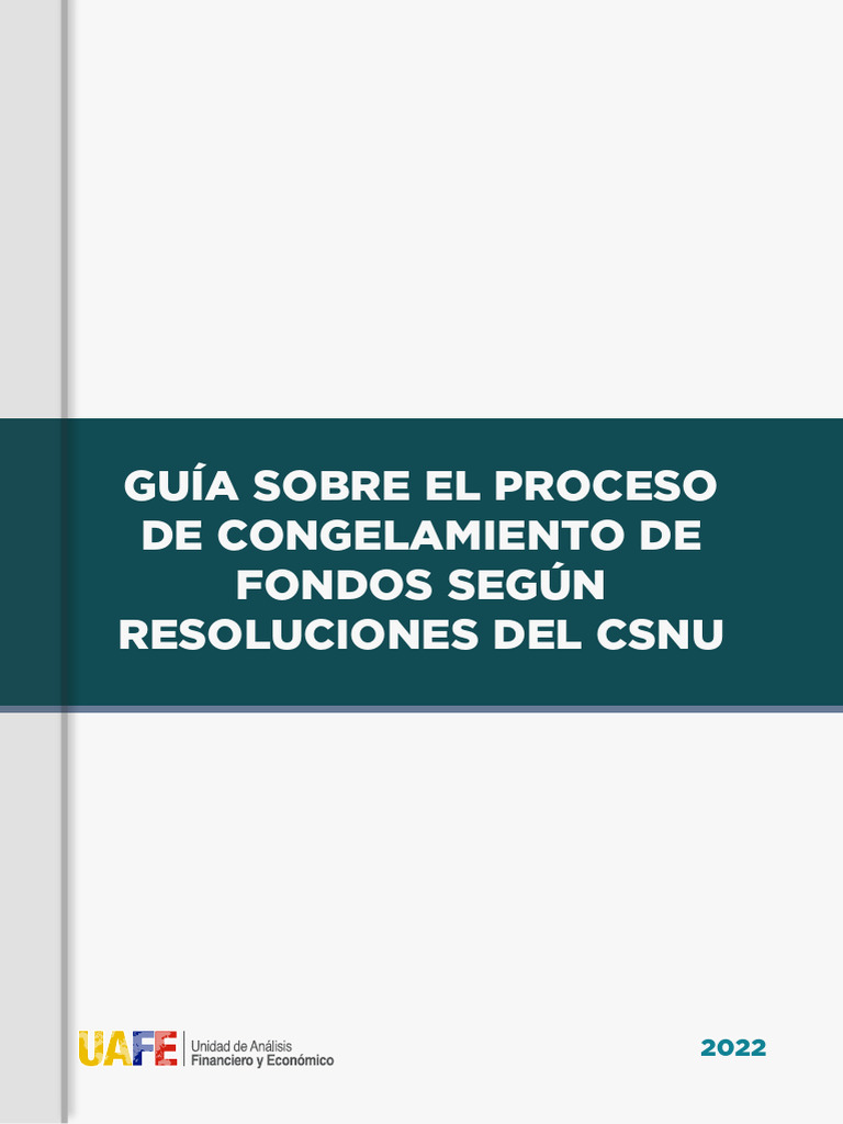 Guía de Congelamiento de Fondos CSNU | PDF | Naciones Unidas ...