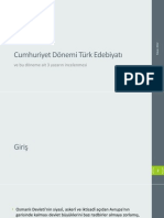 Cumhuriyet Dönemi Türk Edebiyatı