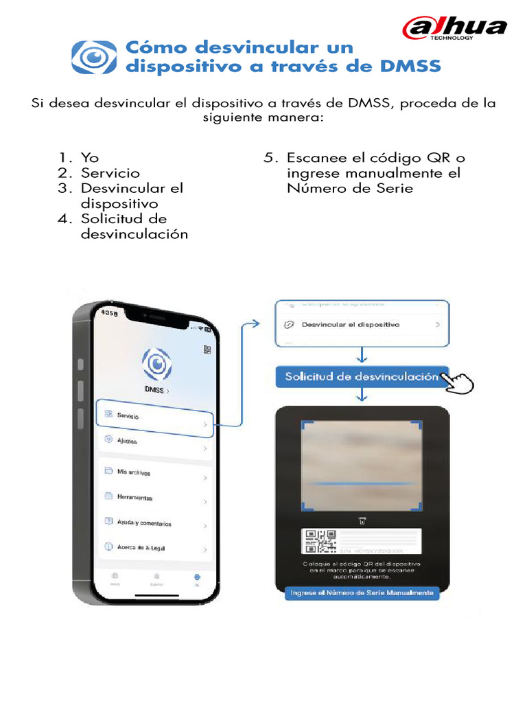 DAHUA DMSS Desvincular Equipo de Cuenta | PDF