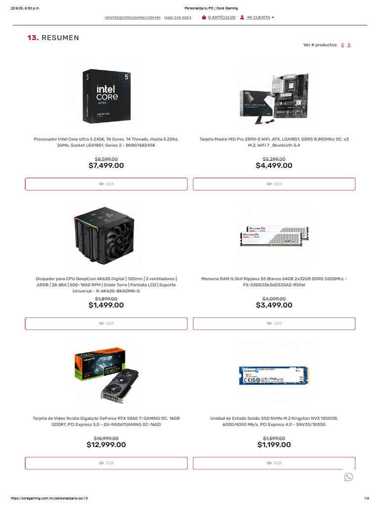 Componentes para PC Gamer en México | PDF | Bienes manufacturados ...