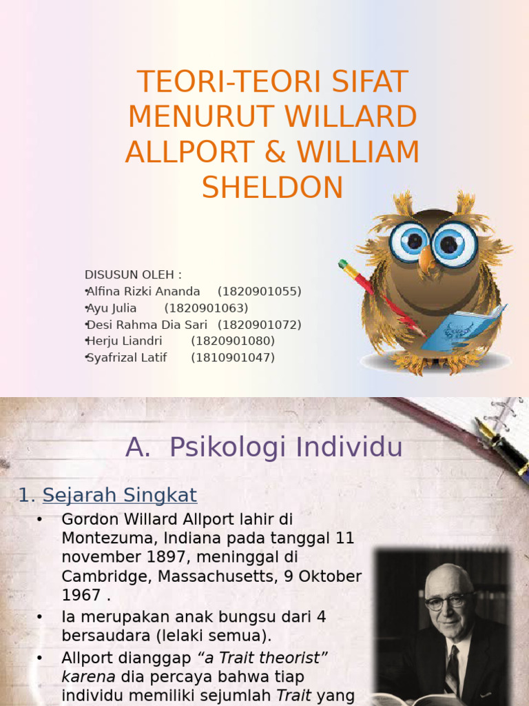 Teori Kepribadian Allport dan Sheldon | PDF