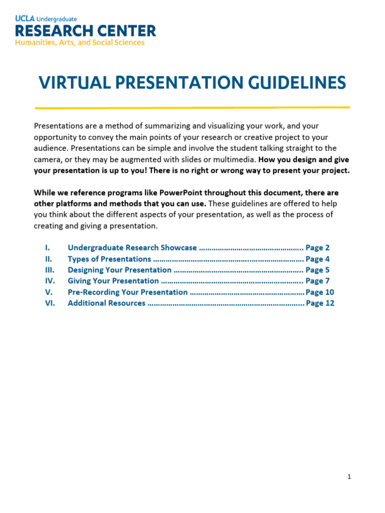 Virtual Presentation Guidelines for Students | PDF | Microsoft Power ...