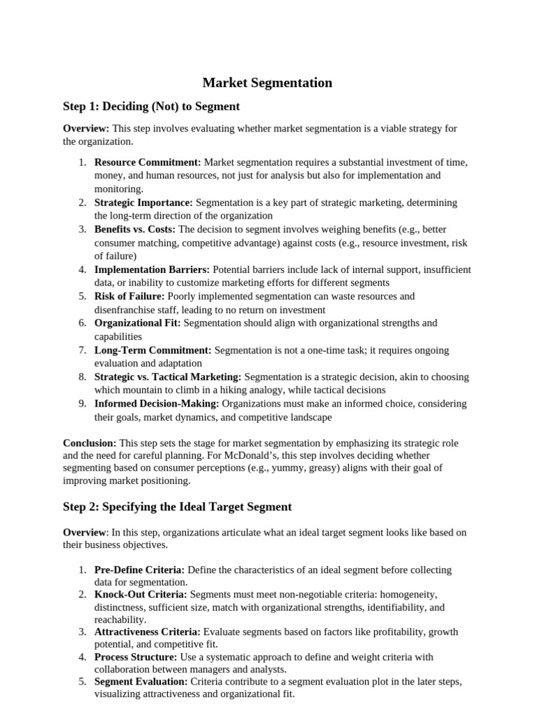 Market Segmentation Strategy Guide | PDF | Market Segmentation | Marketing