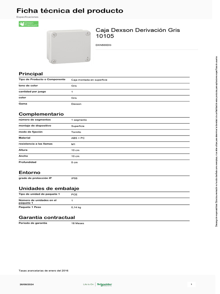 Schneider Electric Dexson DXN500DG | PDF | Economía y medio ambiente