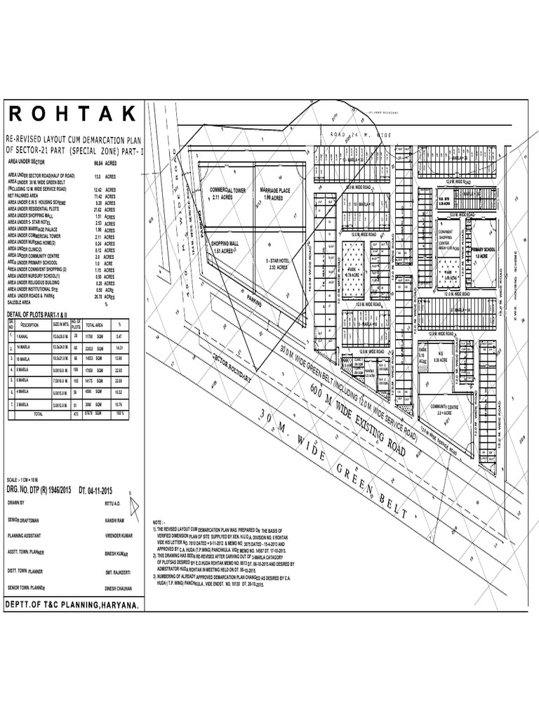 Revised Demarcation Plan for Sector 21 | PDF