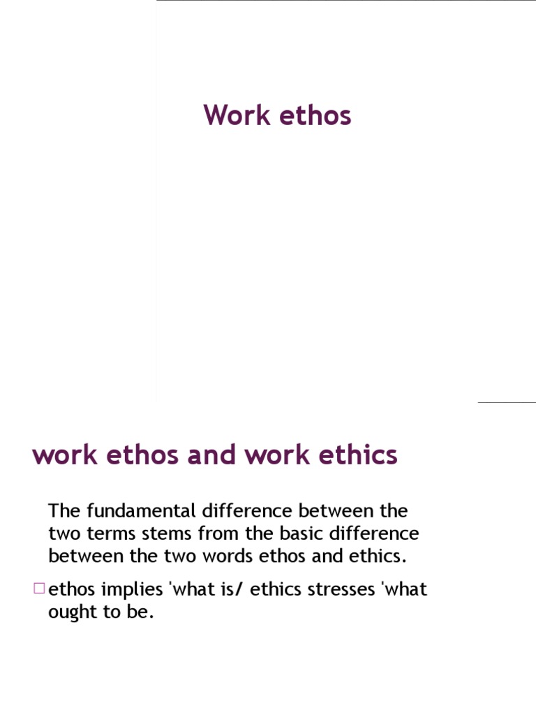 Work Ethos 5 PDF Value (Ethics) Morality