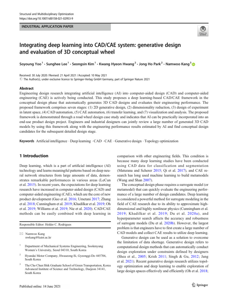 Deep Learning for CAD/CAE Generative Design | PDF | Deep Learning ...