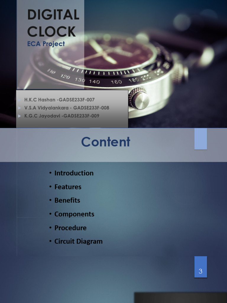 Digital Clock Project Overview | PDF
