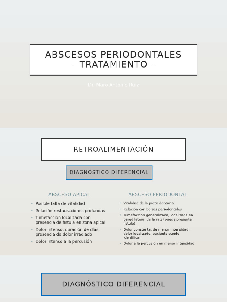 Abscesos Periodontales - MRC | PDF