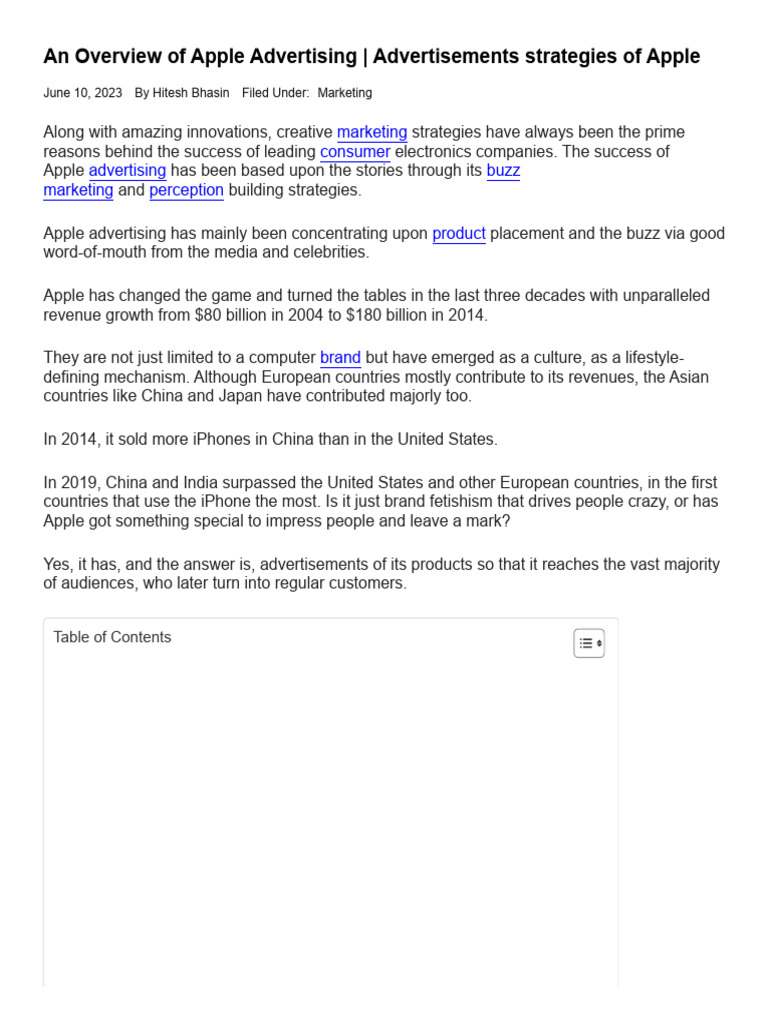 Apple’s Simplified Advertising Strategy | PDF | Apple Inc. | Advertising