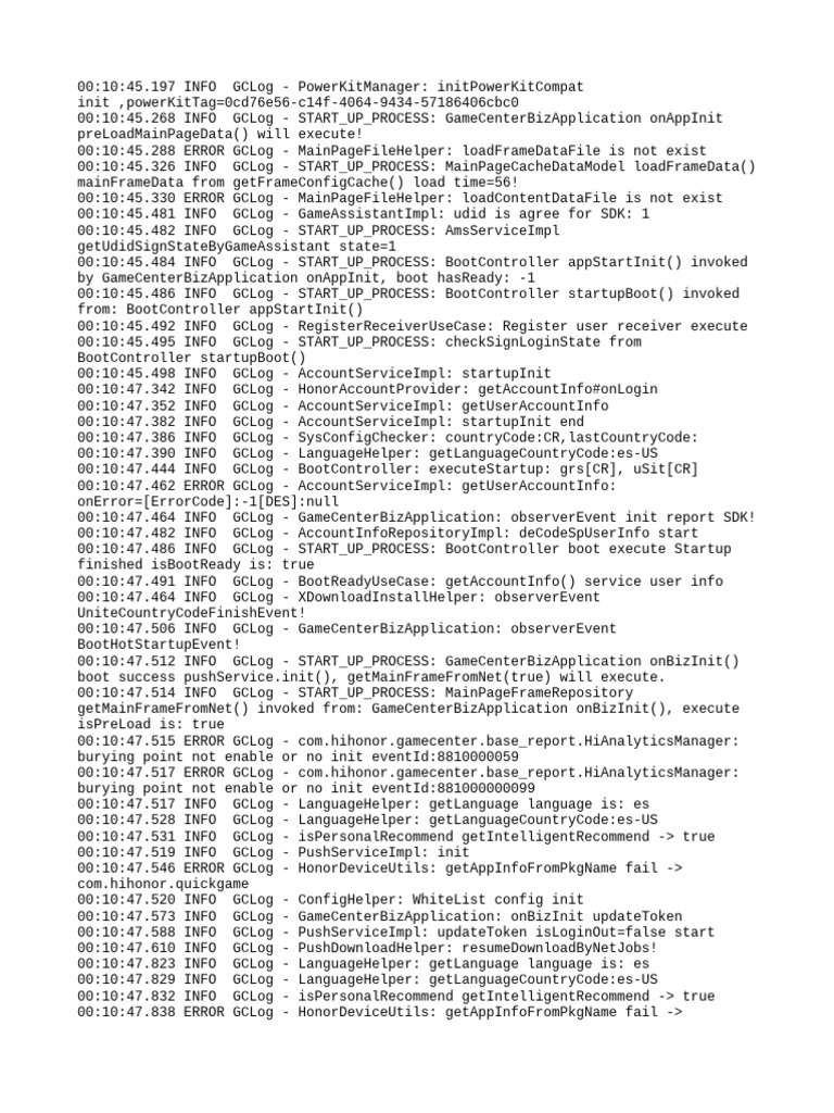 GameCenter Startup Process Log Analysis | PDF | Computer Science | Data ...