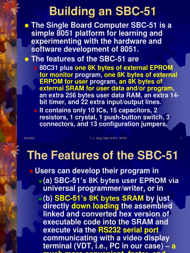 Building an SBC-51 for 8051 Learning | PDF | Random Access Memory ...