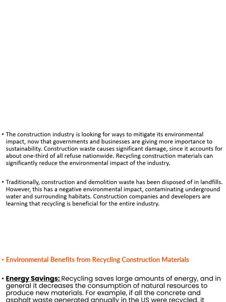 Benefits of Recycling Construction Materials | PDF | Recycling | Waste