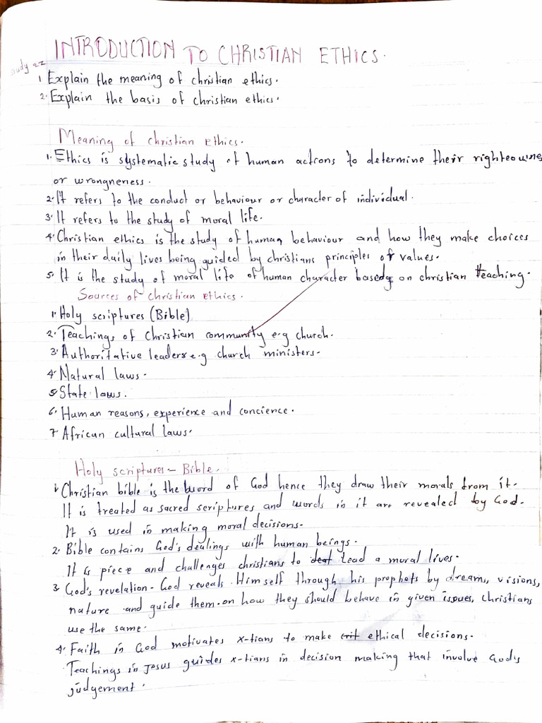 CRE Notes for Form Four Students | PDF