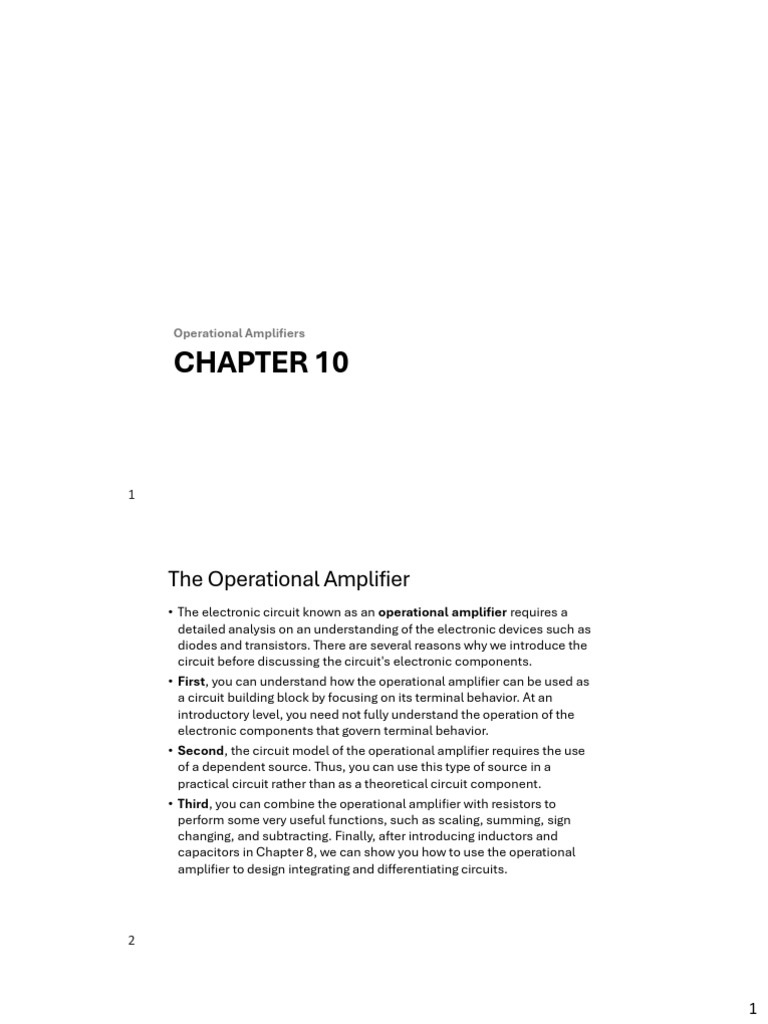 10 Opamp | PDF | Amplifier | Operational Amplifier