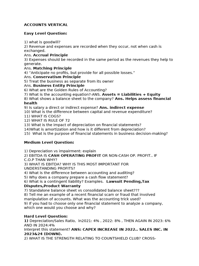 Key Accounting Principles and Concepts | PDF