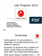 Japan Study Program 2012: Presented by Edward Sutanto Faculty of Medicine Diponegoro University