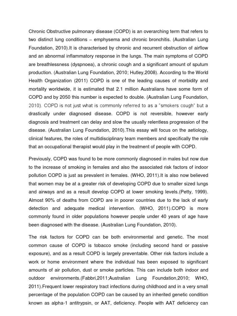 Cop D Complete Draft 3 | PDF | Chronic Obstructive Pulmonary Disease ...