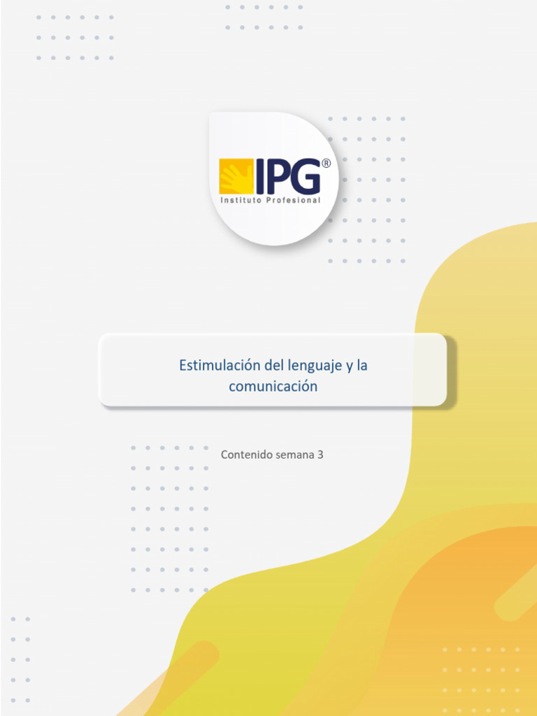Semana3 - Estimulación Del Lenguaje y La Comunicación | PDF | Trastorno ...