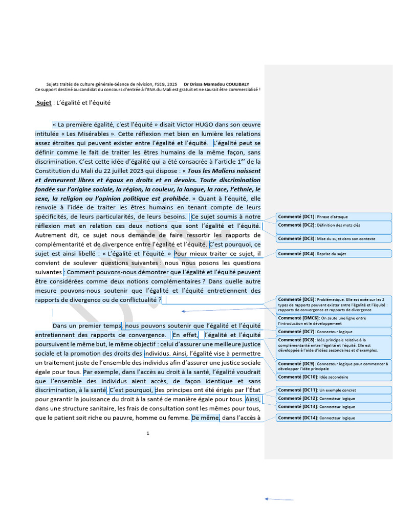 Égalité et équité : complémentarité et divergence | PDF | Invalidité ...