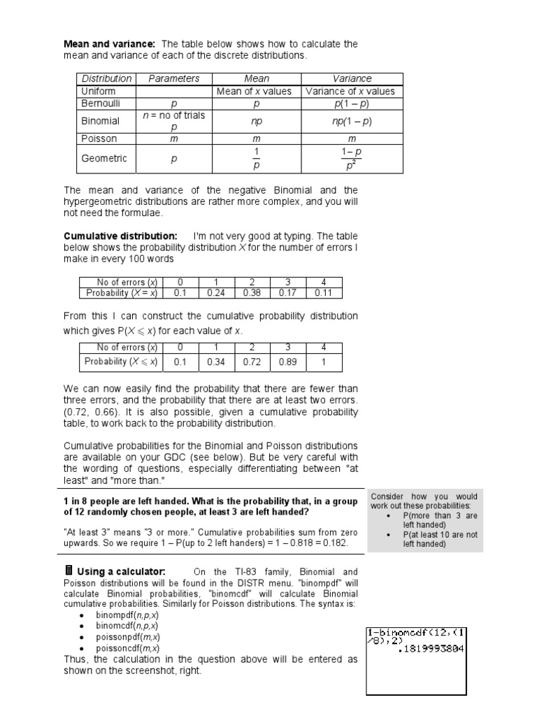 Math Hl StatisticsOption1