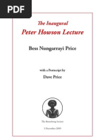 Bess Price Lecture