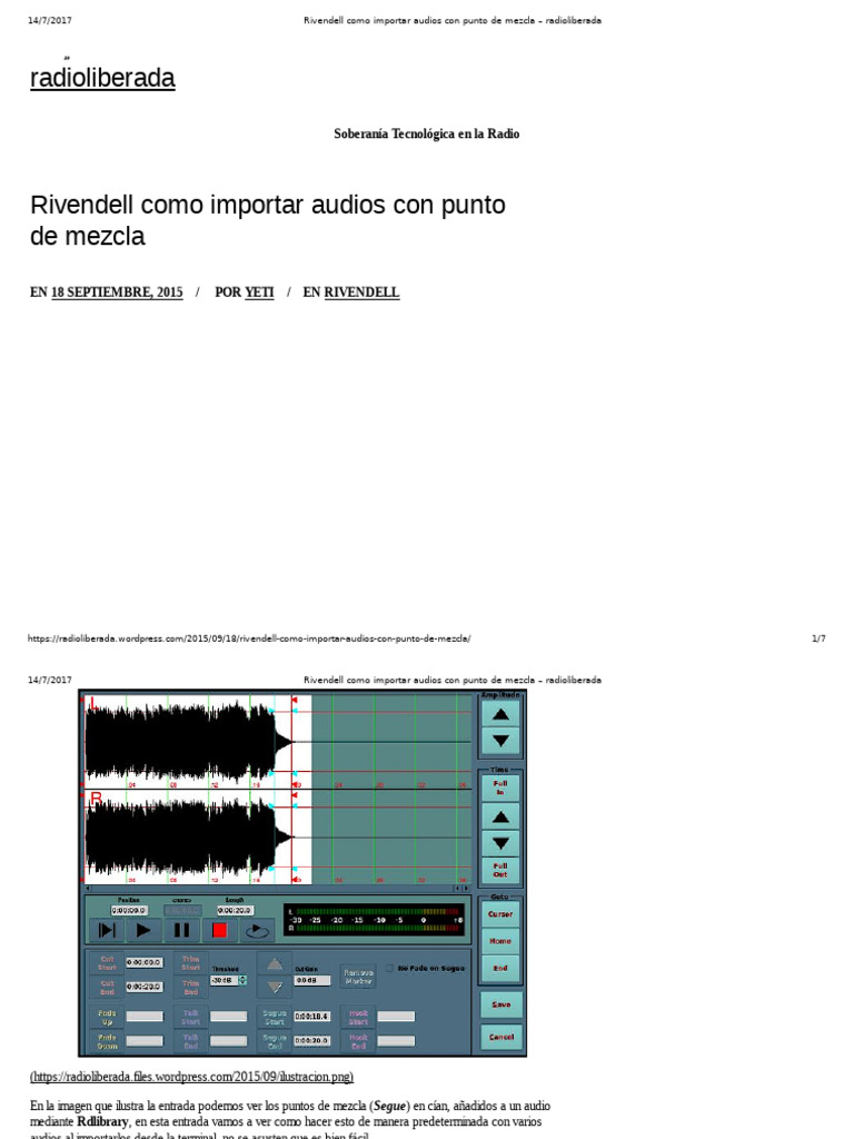 Importar audios en Rivendell con mezcla | PDF | Archivo de computadora